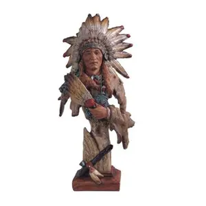 Head & Bust Native Indio Americano Statue
