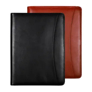 Tùy chỉnh A4 đa chức năng clipboard PU da thư mục tập tin với máy tính dây kéo danh mục đầu tư có tính năng biểu tượng tùy chỉnh - Product Image 1