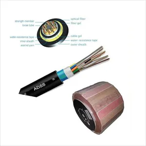 12 Core single mode Multimode Outdoor fiber optic ADSS Cable