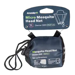 Rede de cabeça de mosquito para acampamento, para viagens