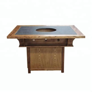 Set Tavolo e <span class=keywords><strong>Panche</strong></span> in Legno Massello Stile Cinese <span class=keywords><strong>per</strong></span> Hot Pot, Compatibile con Riscaldamento a Gas e a Induzione <span class=keywords><strong>per</strong></span> Ristoranti di Hot Pot - Product Image 6