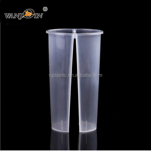 <span class=keywords><strong>WOW</strong></span> PP plástico doble disfrutar jugo taza claro dos compartimentos taza - Product Image 4