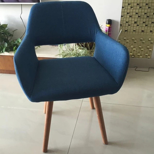 Silla <span class=keywords><strong>de</strong></span> respaldo <span class=keywords><strong>de</strong></span> ocio para sala <span class=keywords><strong>de</strong></span> estar moderna, patas <span class=keywords><strong>de</strong></span> madera tapizadas cómodas, sillón colorido - Product Image 5