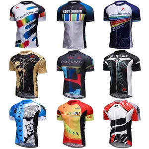 Maillot de ciclismo con impresión sublimada 100% poliéster, ropa deportiva personalizada anti-uv para ciclismo