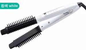 Hair Flat Iron 2 In 1 Professional Curling Iron Round Brush Hair Straightener Brush