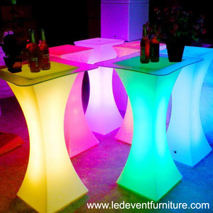 16สีเปลี่ยนแบตเตอรี่ดำเนินการ Illuminated เฟอร์นิเจอร์ Led Bar Party งานแต่งงาน Catering <span class=keywords><strong>ชา</strong></span>กาแฟค็อก<span class=keywords><strong>เท</strong></span>ลตาราง - Product Image 3