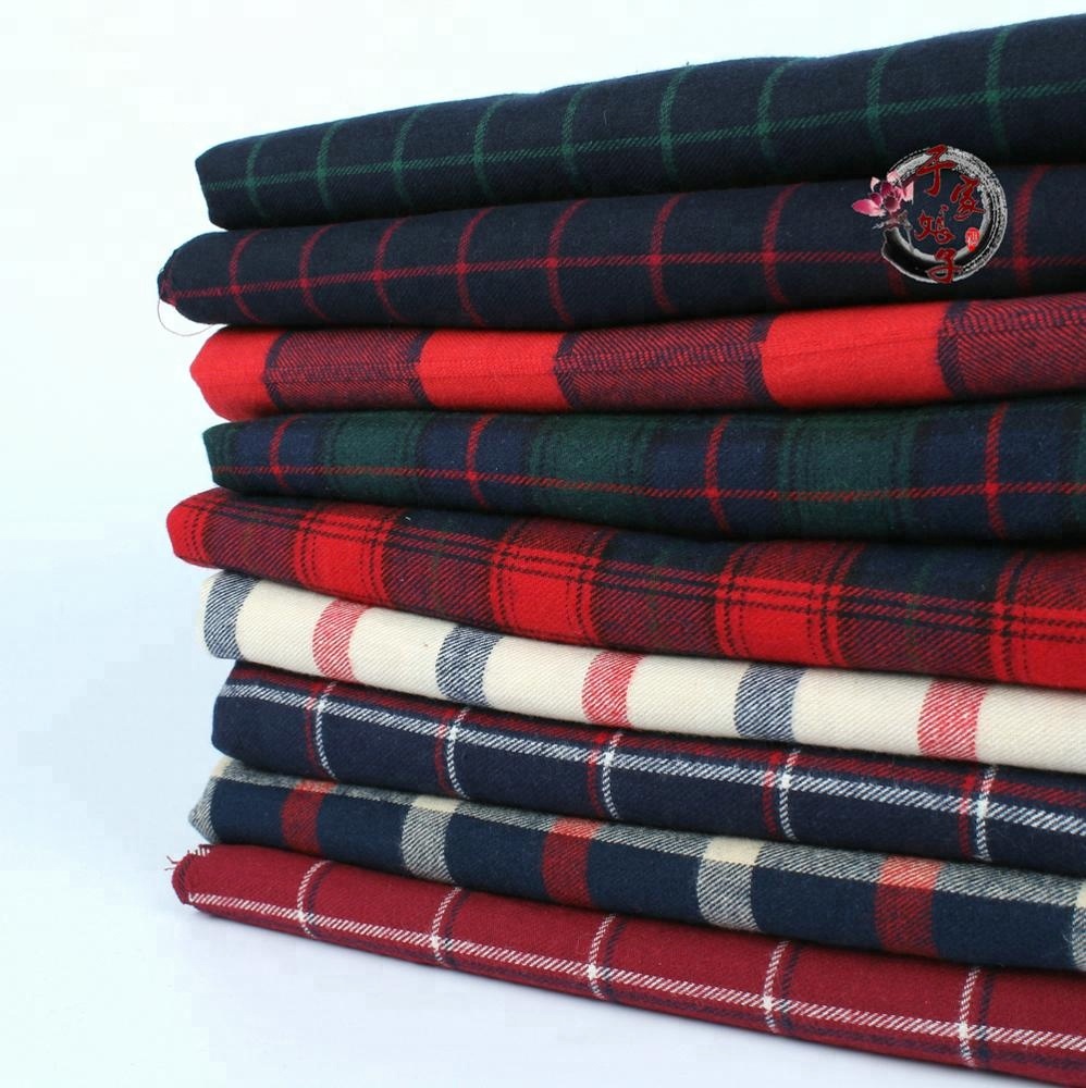 China Leverancier Katoen Polyester Mini Check Poplin Garen Geverfd Stof Stocklot Alpaca Alpaca Wollen Stof