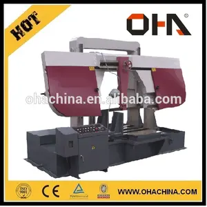 Máquina serradora para CNC en columna de pórtico modelo H-600 marca INTL "OHA", herramienta para corte de metales, máquina serradora hidráulica