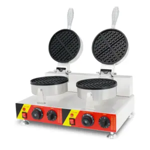 Acero inoxidable 220V tensión y CE comercial para helado cono de waffle máquina
