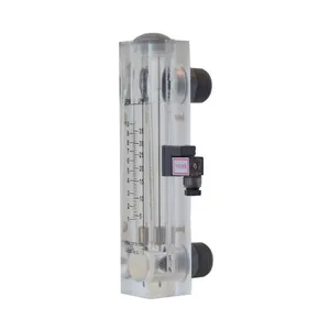 Akrilik panel debimetre paslanmaz çelik float rotametre alarm anahtarı ile Pleksiglas rotametre