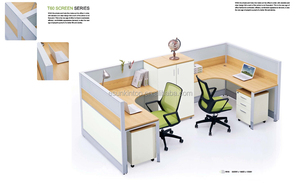 2015 nuevo diseño moderno de muebles de oficina 2 Persona de escritorio de oficina - Product Image 6