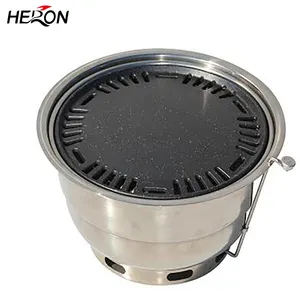 Korean Barbeque Grill Embedded Table Top Charcoal BBQ Grill For Restaurant