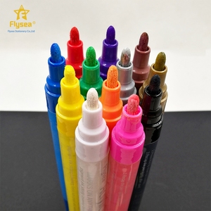 ขายตรง Oem 12สีที่เหมาะสมพื้นผิวใดๆกันน้ำมืออาชีพปากกามาร์กเกอร์สี - Product Image 2