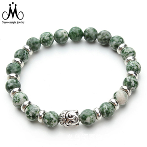 Freestyle bilezik tasarım kafa aslan baykuş buda kafatası Charm gümüş altın mat oniks siyah akik boncuk bilezik - Product Image 6