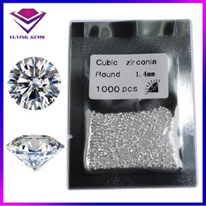1.4mm nuevo producto blanco cubic zirconia piedra para clothes - Product Image 1