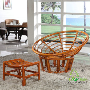 Silla Papasan de Ratán Súper Cómoda para Sala de Estar con Cojín - Product Image 4