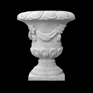 High Strength GRC <strong>Planter</strong> Large Carved <strong>Outdoor</strong> Design Country Style for Floor Project <strong>Artificial</strong> Flowers Factory Direct Sales - Product Image 4