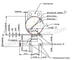Display AMOLED AUO Rotondo da 1,2 Pollici 390*390 Sottile 24 Pin X120BLN02 MIPI SPI W022 ASIC 16,7M Colori Completi per Smartwatch e Lavatrice - Product Image 4