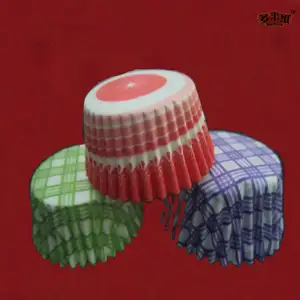 Padrões de tamanho grande de café alfabeto Boat Forma Papel Cakecups / papel Cupcake Liners