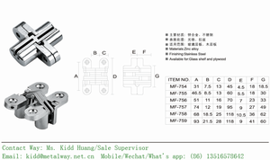 Charnière de porte à <span class=keywords><strong>pivot</strong></span> pliant en alliage de zinc robuste, charnière invisible cachée à 180 degrés <span class=keywords><strong>pour</strong></span> porte ou armoire - Product Image 6
