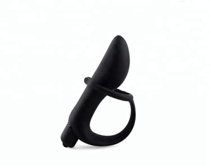 Massaggiatore Prostatico con Anello Penieno e <span class=keywords><strong>Plug</strong></span> Anale, Giocattoli Sessuali in Silicone con Vibratore per Uomini - Product Image 6