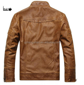 <span class=keywords><strong>Blouson</strong></span> de <span class=keywords><strong>moto</strong></span> en <span class=keywords><strong>cuir</strong></span> molletonné, veste en <span class=keywords><strong>cuir</strong></span> pour homme, coupe slim, cool - Product Image 2