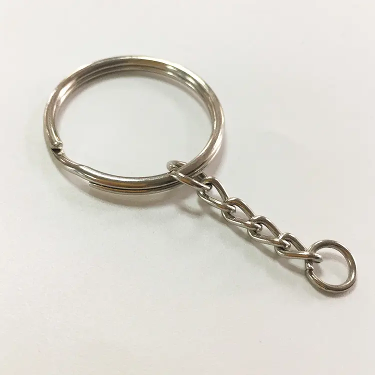 2018 Hot Sale Stainless Steel Silver Keychain Split Key Ring Chain