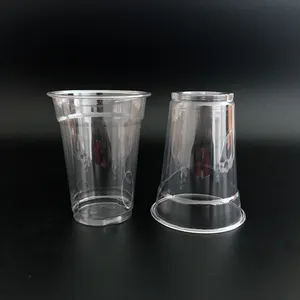 9oz 250ml Disposable eco-friendly Plastic PET tableware tea and milkshake cup with logo