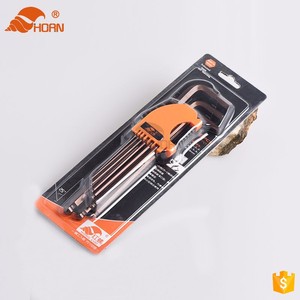 Placcato <span class=keywords><strong>A</strong></span> Mano Strumento CRV Metrica Piazza Torx <span class=keywords><strong>Set</strong></span> di 9 PC esagono incassato <span class=keywords><strong>chiavi</strong></span> - Product Image 3