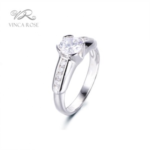 Wedding <span class=keywords><strong>5925</strong></span> <span class=keywords><strong>sterling</strong></span> <span class=keywords><strong>silver</strong></span> anello di diamanti rhodium ha placcato i monili prezzo da gram - Product Image 3