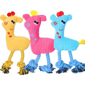 Di alta Qualità Chew Bite Resistente Pulizia Dei Denti Farcito Cervo Squeaky Peluche Cane di Animale Domestico Giocattolo - Product Image 1