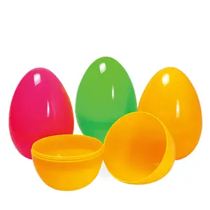 YY0520 œufs de pâques en plastique de couleurs assorties pour remplir des friandises spécifiques, faveur de fête à thème de pâques, chasse aux œufs de pâques