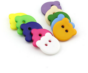 13mm hai lỗ Nhựa Tự làm gấu nút quần áo trẻ em nút kẹo màu nút đầy màu sắc - Product Image 4