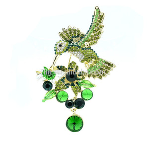 Alas colibrí flor broche de cristal broche de pájaro Pin - Product Image 4