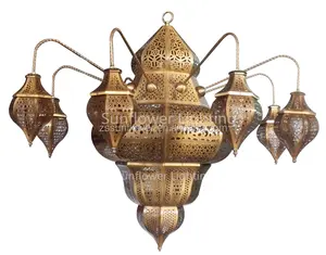 Stile islamico handmade antico lampadario in ferro
