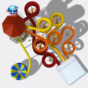 Hızlı teslimat dünyalar en uzun su kaydırağı + büyük fiberglas spiral boru havuz su kaydırağı - Product Image 1