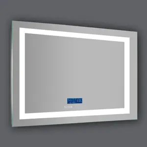 Современное противотуманное умное зеркало для ванной со светодиодной подсветкой и bluetooth-динамиком