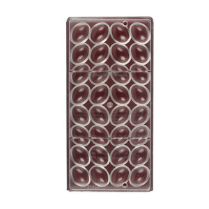 Molde de plástico para Chocolate, policarbonato, 24 cavidades, forma de olivario, PS, 15 años de fábrica - Product Image 1
