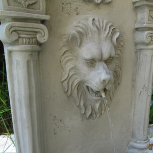 F811 <strong>lion</strong> <strong>Head</strong> Wall Fountain Solar <strong>Water</strong> <strong>Feature</strong> Outdoor