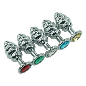 <span class=keywords><strong>Plug</strong></span> Anale in Metallo Filettato, Giocattolo Sessuale, Stimolatore Anale - Product Image 2