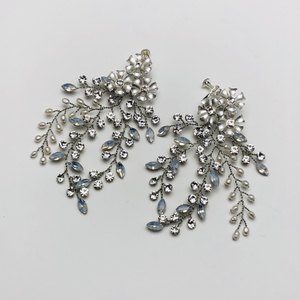 Pure Handmade <strong>Clip</strong> <strong>on</strong> Wedding Bridal Freshwater Pearl <strong>Earrings</strong> Opal Rhinestones Popular Designs - Product Image 2