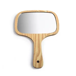 살롱 아름다움 배려 앙티크 휴대용 소형 목제 나무로 되는 메이크업 거울 제조자