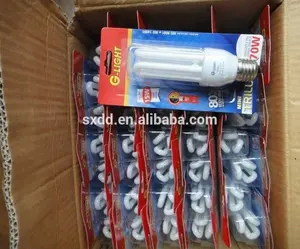 Hộp Màu tiết kiệm năng lượng đèn Trung Quốc nhà máy lumen cao hiệu quả cao <span class=keywords><strong>T3</strong></span> CFL <span class=keywords><strong>3U</strong></span> 11W 13W 15W 6500K 2700K 8000hrs E27 B22 OEM 60 - Product Image 5