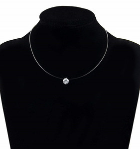 A buon mercato All'ingrosso Femminile Invisibile Trasparente Linea di Pesca Catena Della Clavicola Della Collana Del Rhinestone Choker - Product Image 5