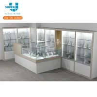 مخصص للتسوق مول الديكور عرض مجلس الوزراء واجهة عرض زجاجية لتصميم متجر المجوهرات