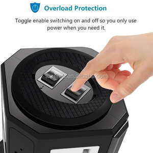 Ổ Cắm Điện Thông Minh 8 Ổ Cắm AC <span class=keywords><strong>4</strong></span> Ổ Cắm Tháp USB Với Dây Mở Rộng 2M - Product Image 4