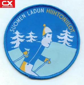 Kualitas tinggi tenun patch label untuk pakaian