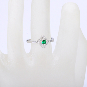 Gros dernières custom Arabie Saoudite 18 <span class=keywords><strong>k</strong></span> or blanc plaqué vert AAA zircon anneau bijoux - Product Image 4