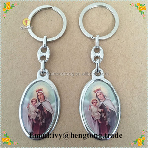 Llavero Religioso al por Mayor con Imagen en Resina Epoxi, Llavero de Aleación Metálica, Llavero Católico con Icono - Product Image 1