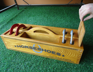 Juego de Tiro al Blanco con Herraduras Sportcraft, Acero, en Caja de Madera, Juego de Herraduras de <span class=keywords><strong>Playa</strong></span> - Product Image 4